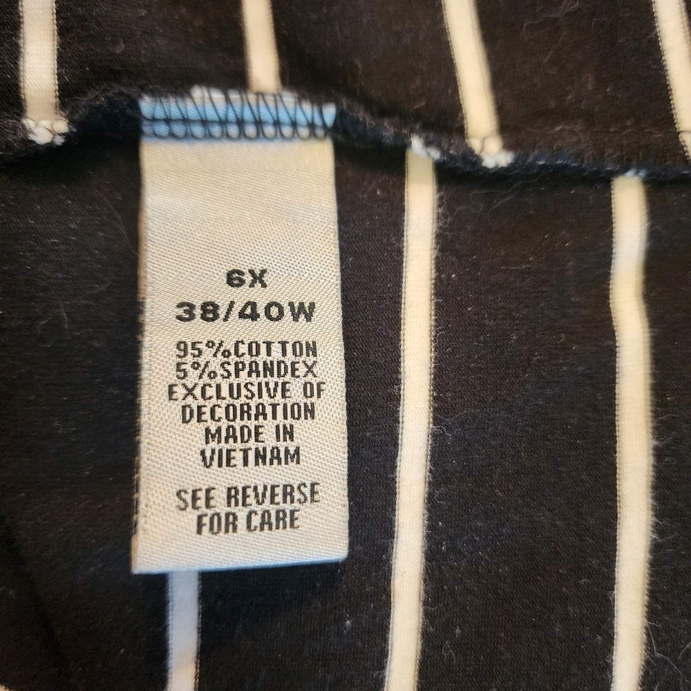 WOMEN'S PLUS SIZE 6X CATHERINE'S SUPREMA STRIPED T-SHIRT - Picture 6 of 8